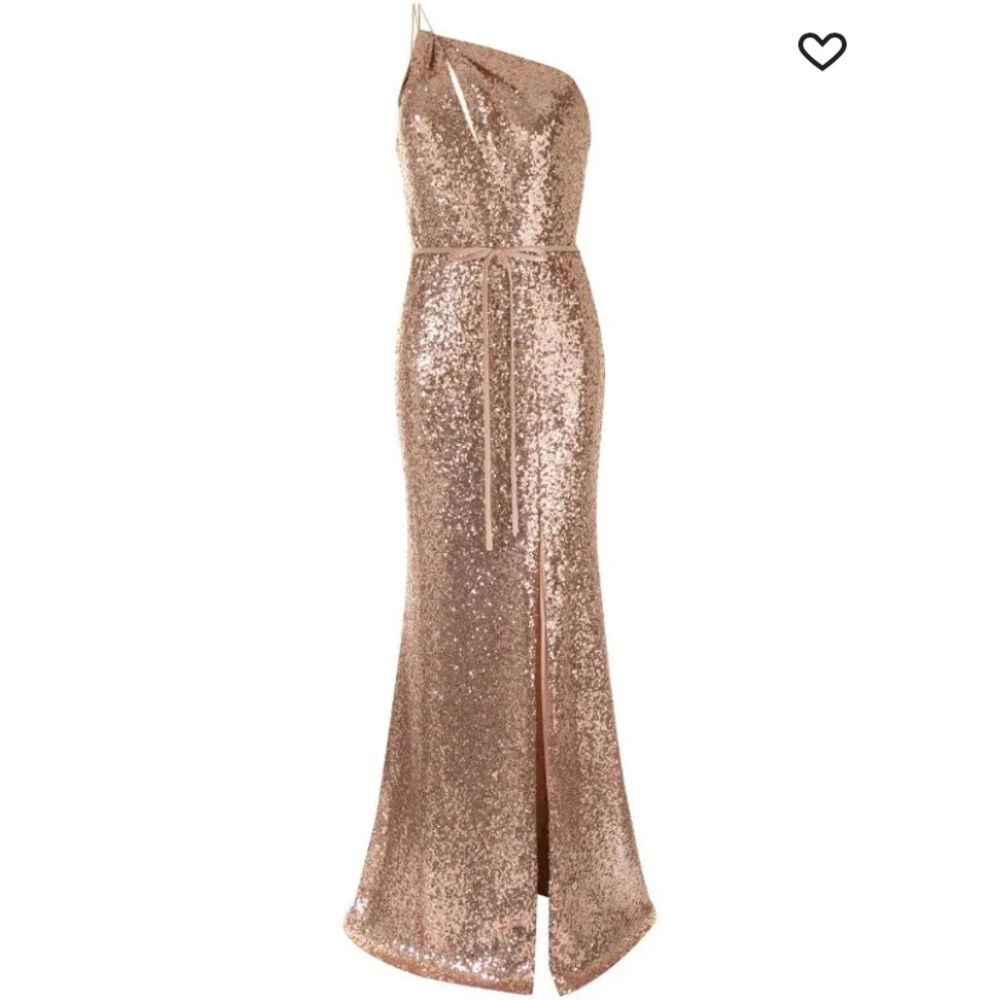 Marchesa Notte Bridesmaid or prom gold gown